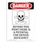 Signmission Safety Sign, OSHA Danger, 7" Height, Beyond This Point, Portrait OS-DS-D-57-V-1813 - alternate 1
